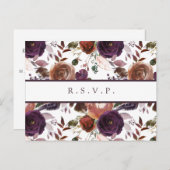 Butterum & Plum RSVP-Briefkaart met maaltijdkeuze Uitnodiging Briefkaart (Voorkant / Achterkant)