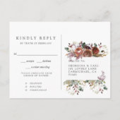 Butterum & Plum RSVP-Briefkaart met maaltijdkeuze Uitnodiging Briefkaart (Achterkant)