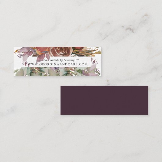 Butterum & Plum Website Kaarten | Mini Mini Visitekaartje (Voorkant / Achterkant)