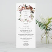 Butterum & Pruim Bruiloft Menu Kaart (Staand voorkant)