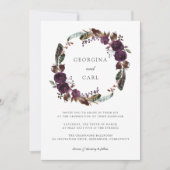 Butterum & Pruimenkrans bruiloft uitnodiging (Voorkant)