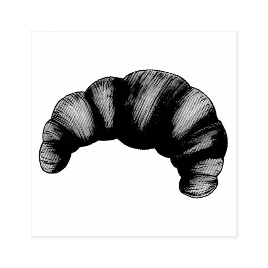 Buttery Flaky Croissant French Crescent Pastry Rubberstempel (Afrduk)