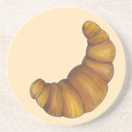 Buttery Flaky Golden Croissant French Pastry Food Zandsteen Onderzetter