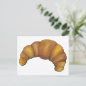 Buttery Flaky Hot Croissant Pastry French Food Briefkaart (Staand voorkant)
