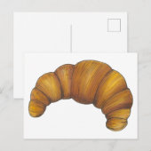 Buttery Flaky Hot Croissant Pastry French Food Briefkaart (Voorkant / Achterkant)