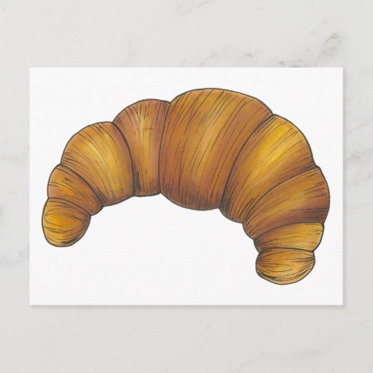 Buttery Flaky Hot Croissant Pastry French Food Briefkaart (Voorkant)