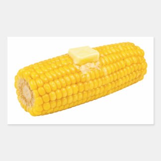 Buttery Golden Corn on the Cob Rechthoekige Sticker