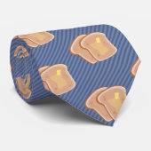 Buttery Toast Graphics - Fun Breakfast Theme Custo Stropdas (Opgerold)