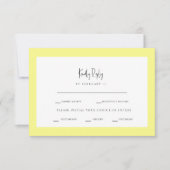 Buttery Yellow Dinner Options RSVP (Voorkant)