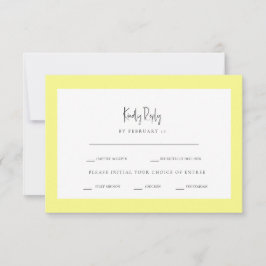 Buttery Yellow Dinner Options RSVP