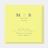 Buttery Yellow Monogram Wedding Save the Date Magneet (Voorkant)