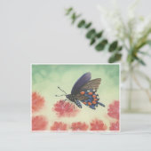 Buttlerfly watercolor briefkaart (Staand voorkant)