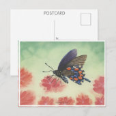 Buttlerfly watercolor briefkaart (Voorkant / Achterkant)