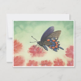 Buttlerfly watercolor briefkaart