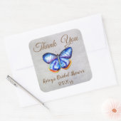 Buttly rustieke Vrijgezellenfeest vierkante Sticke Sticker (Envelop)