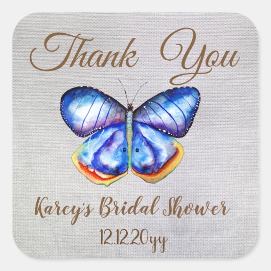 Buttly rustieke Vrijgezellenfeest vierkante Sticke Vierkante Sticker (Voorkant)