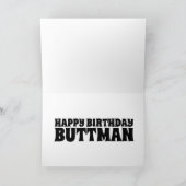 BUTTMAN KALE BUTT VERJAARDAG KAART VOOR HEM (Binnen)