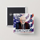 Button 2020 Verkiezingssteun Bernie Sanders (Voorkant /achterkant)