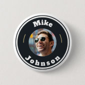 Button - Aangepaste gepersonaliseerde (foto en naa (Voorkant)