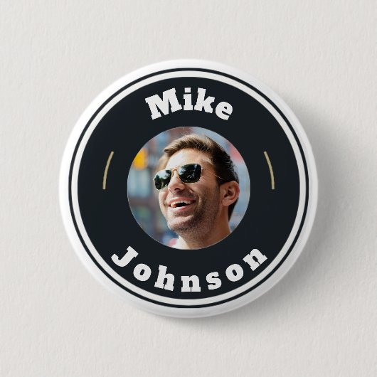 Button - Aangepaste gepersonaliseerde (foto en naa (Voorkant)