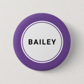 Button Aangepaste naam Label Badge Pin (Voorkant)