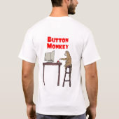 "Button aap" Licht T-shirt - Optie 2 (Achterkant)