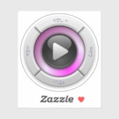 Button afspelen sticker (Vel)