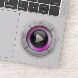 Button afspelen sticker