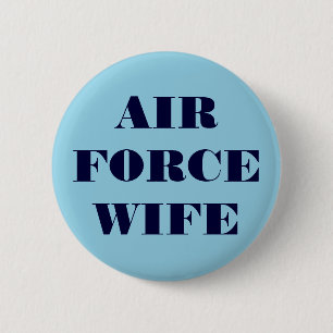Button Air Force Wife