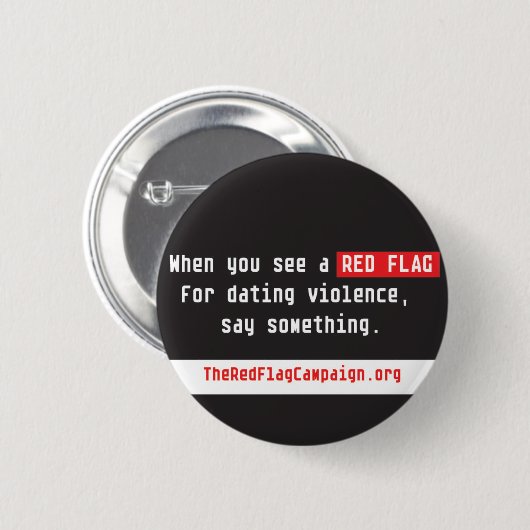 Button - Als je een rode vlag ziet... (Voorkant /achterkant)