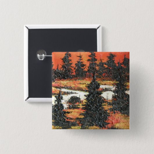 Button Ann Hayes Schilderend Boom (Voorkant /achterkant)