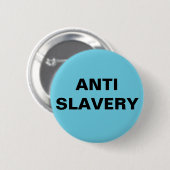 Button Anti-Savery Turuoise Blue (Voorkant /achterkant)