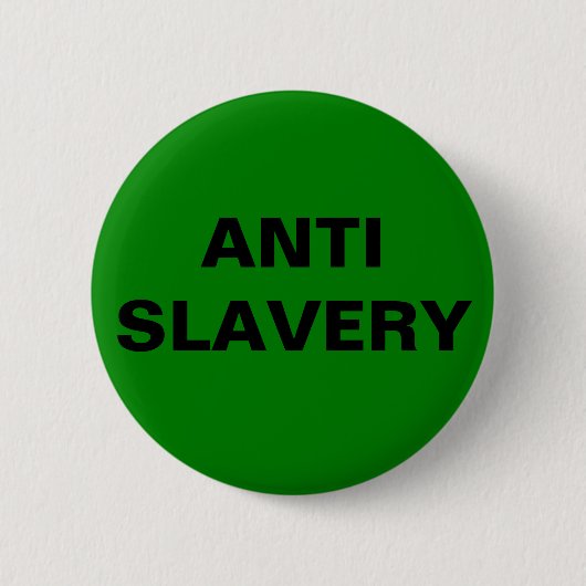 Button Anti Slavery Green (Voorkant)