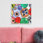 Button Art Canvas Afdruk (Insitu (Woonkamer))