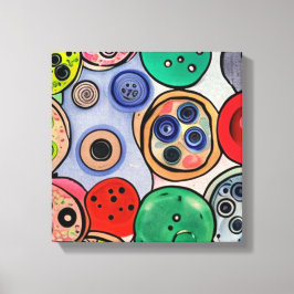 Button Art Canvas Afdruk