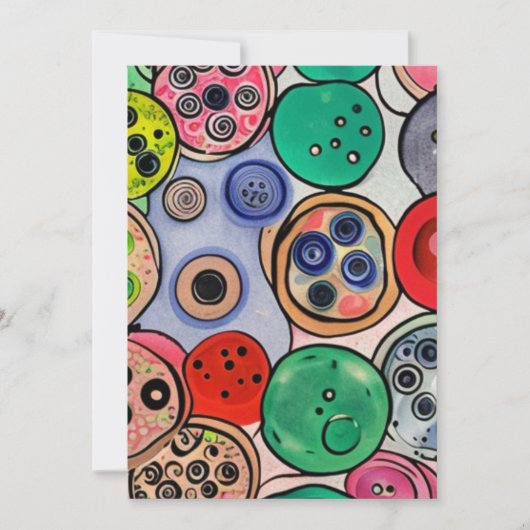 Button Art Feestdagenkaart (Voorkant)