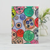 Button Art Feestdagenkaart (Staand voorkant)