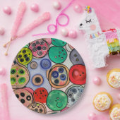 Button Art Papieren Bordje (Feest)