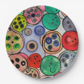 Button Art Papieren Bordje (Voorkant)