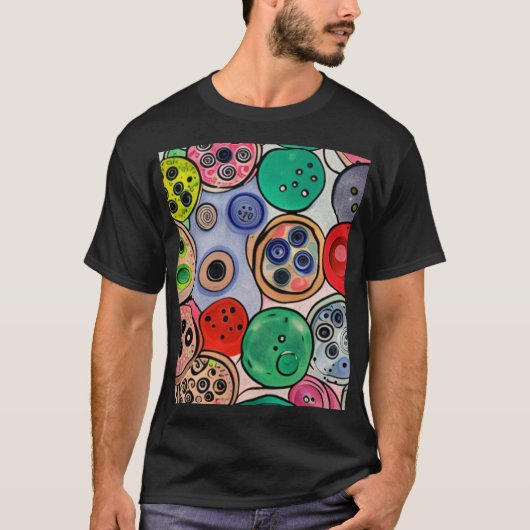 Button Art T-shirt (Voorkant)