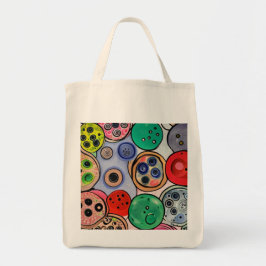 Button Art Tote Bag