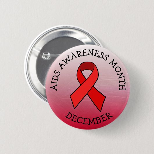 BUTTON AWENHEID VAN AIDS MAAND DECEMBER (Voorkant /achterkant)