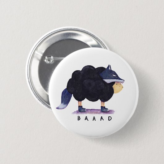Button "Baaad Baaad Black Sheep" (Voorkant /achterkant)