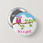 Button Baby shower met zoete Baby (Voorkant /achterkant)