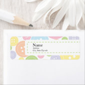 Button Baby shower retouradreslabel | Meisje Etiket (Insitu)