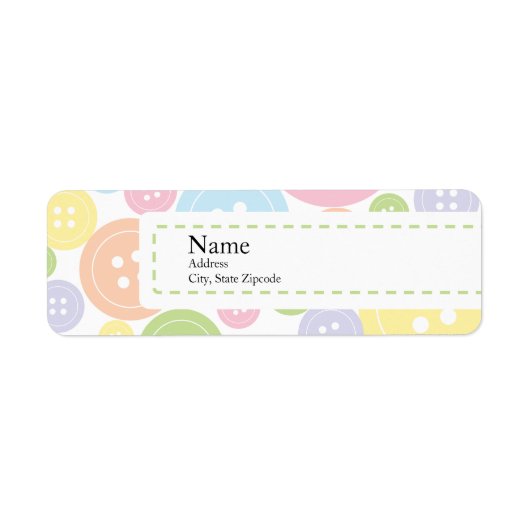 Button Baby shower retouradreslabel | Meisje Etiket (Voorkant)