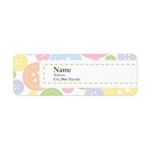 Button Baby shower Return Label   Meisje
