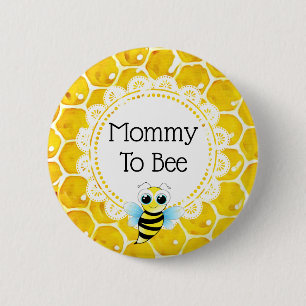 Button Baby shower van mama tot bijen