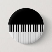Button Badge - Piano-toetsenbord zwart wit (Voorkant)
