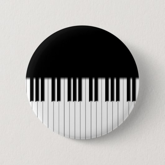 Button Badge - Piano-toetsenbord zwart wit (Voorkant)